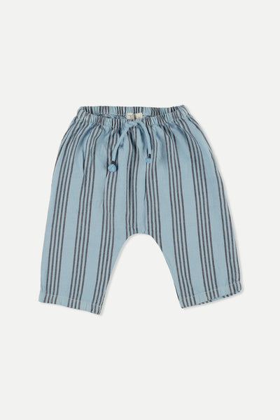 Blue Vintage Stripes Baby Pants (baby shown in Ivory)