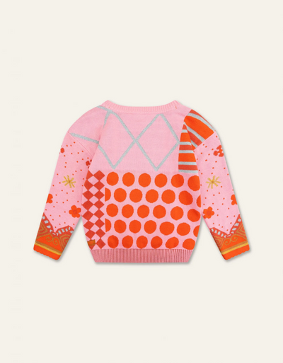 Orange Dots Jacquard Sweater