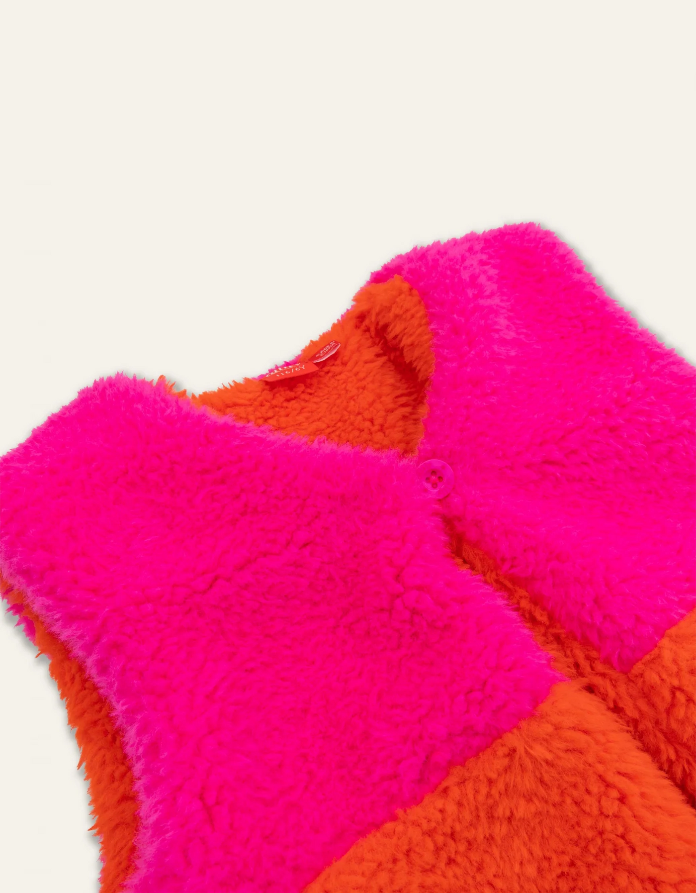 Fake Fur Pink Red Bodywarmer