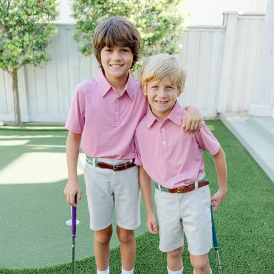 Will Boys' Performance Polo by LH Sport - Red Stripes