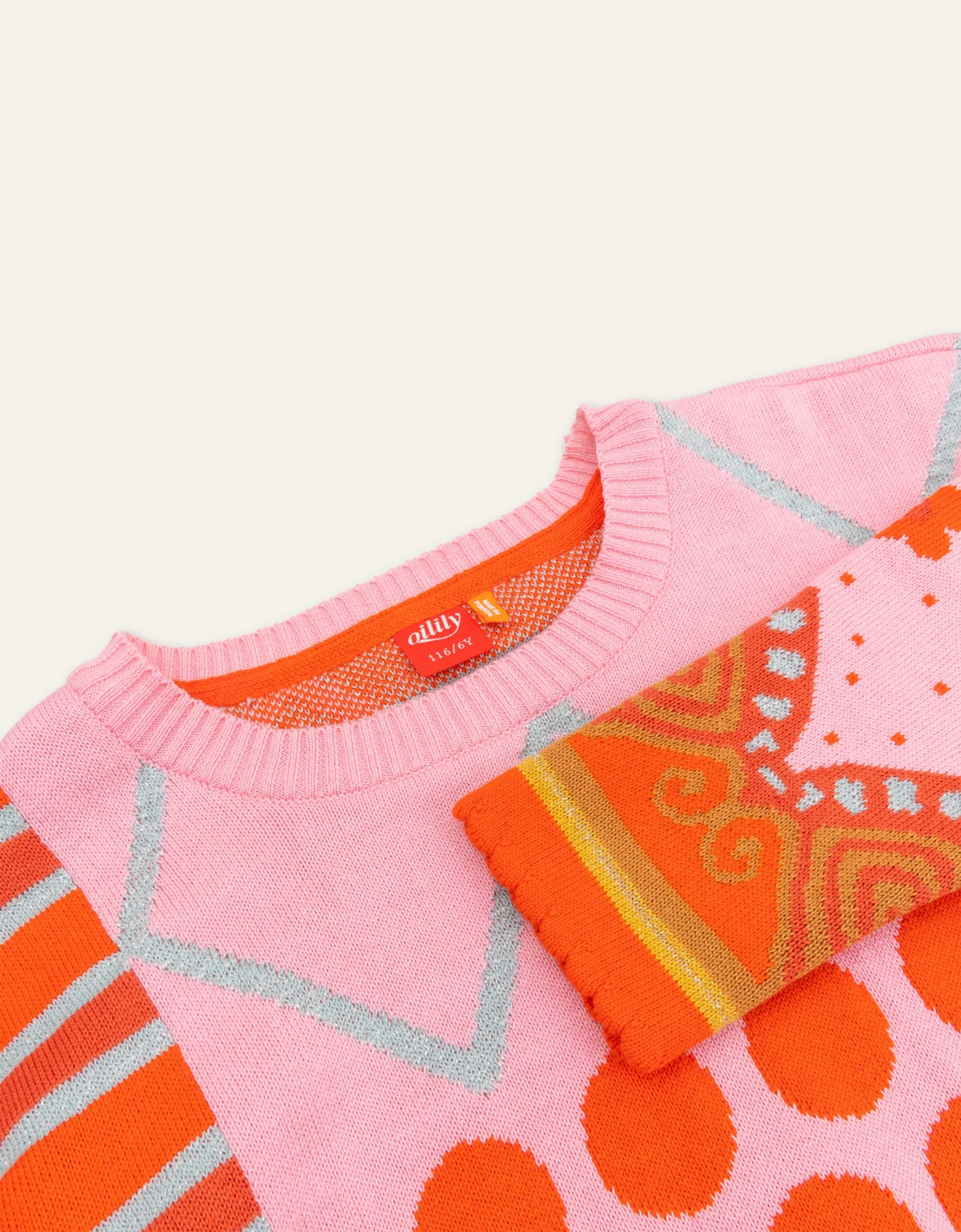 Orange Dots Jacquard Sweater