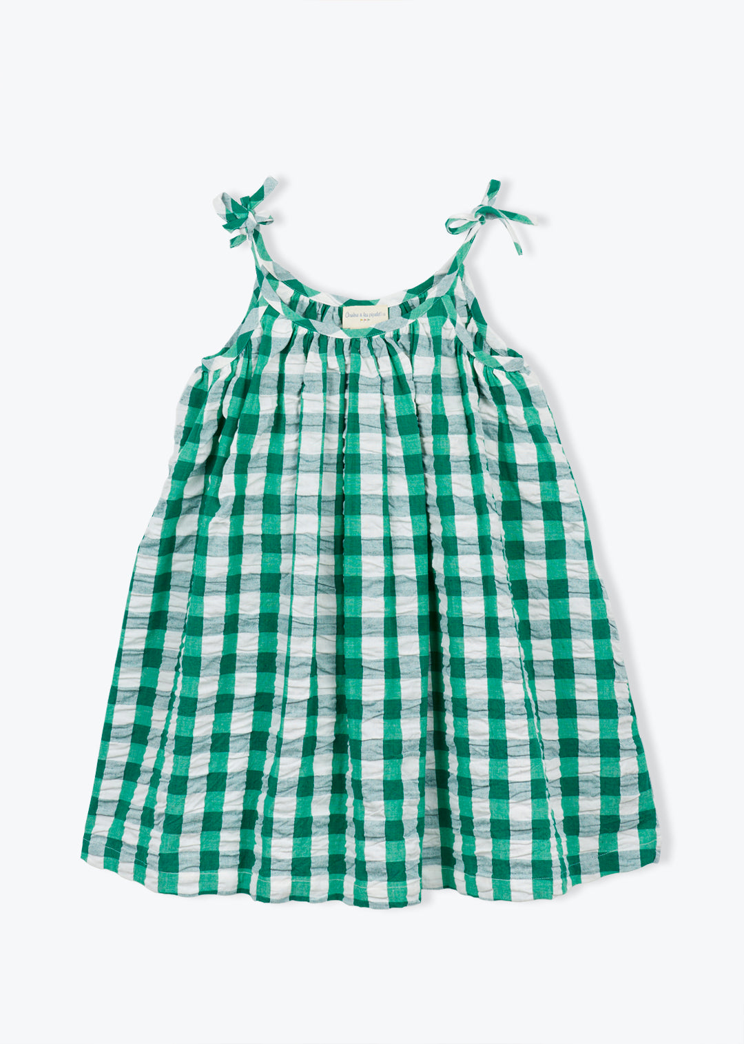Dress With Checkered Straps