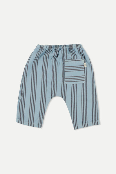 Blue Vintage Stripes Baby Pants (baby shown in Ivory)