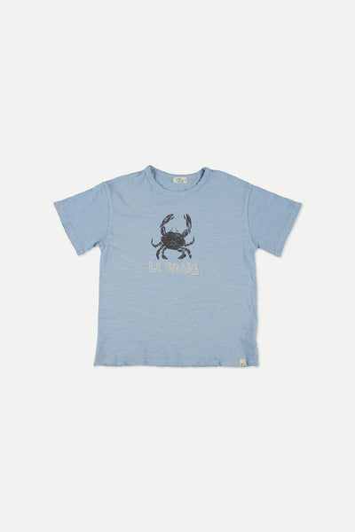 Organic Light Slub T-Shirt | Blue Crab (model shown in Ivory)