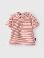 Striped Polo Shirt | Red