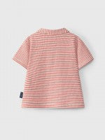 Striped Polo Shirt | Red