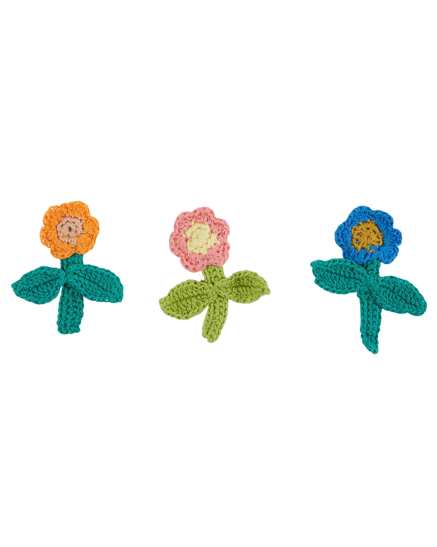 Crochet Flower Clips