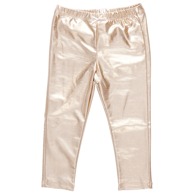 Girls Lame Legging | Light Gold