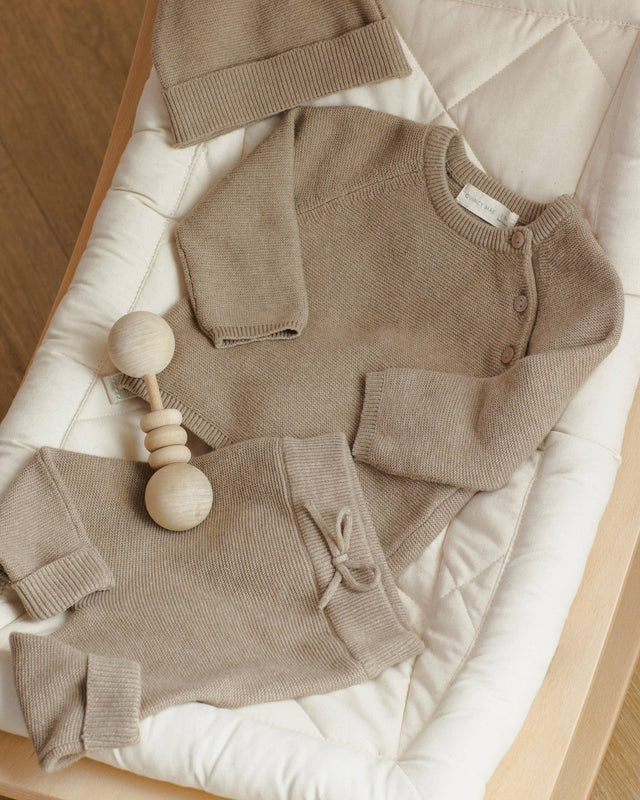 Bailey Knit Sweater, Leggings, and Booties Set || Heathered Mocha