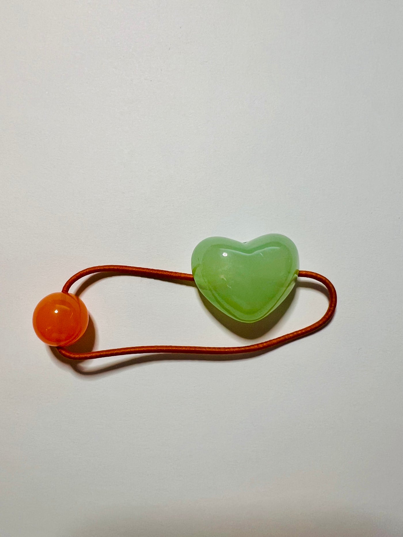 Jelly Color Heart Hair Ties