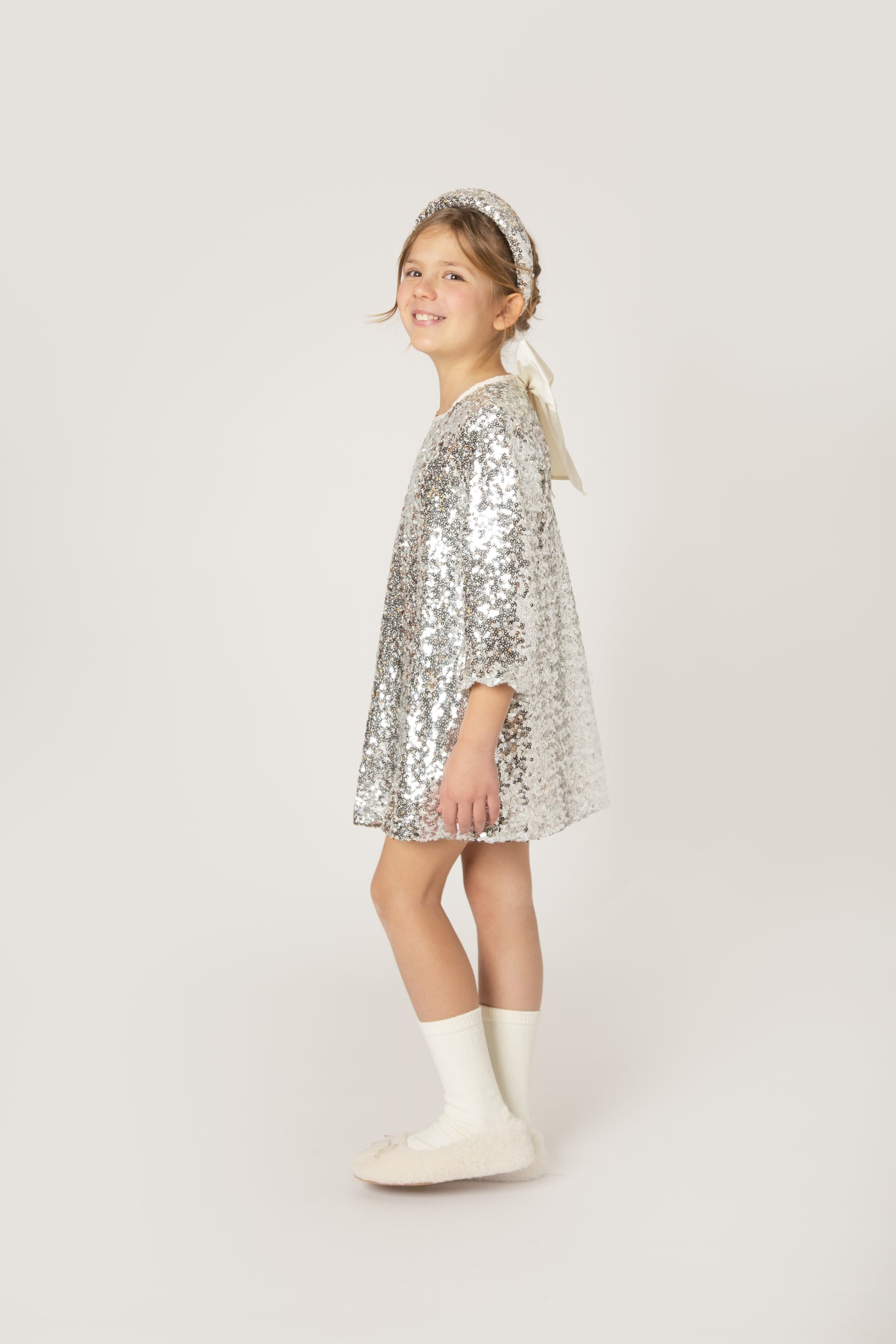Lin Dress in Argento/Silver