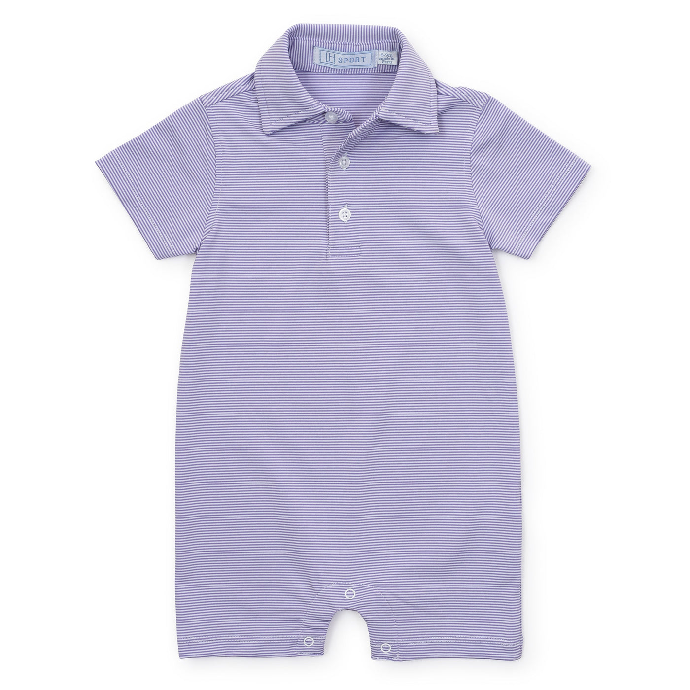 Austin Boys' Performance Shortall by LH Sport - Purple Stripes