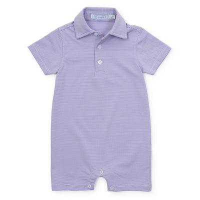 Austin Boys' Performance Shortall by LH Sport - Purple Stripes