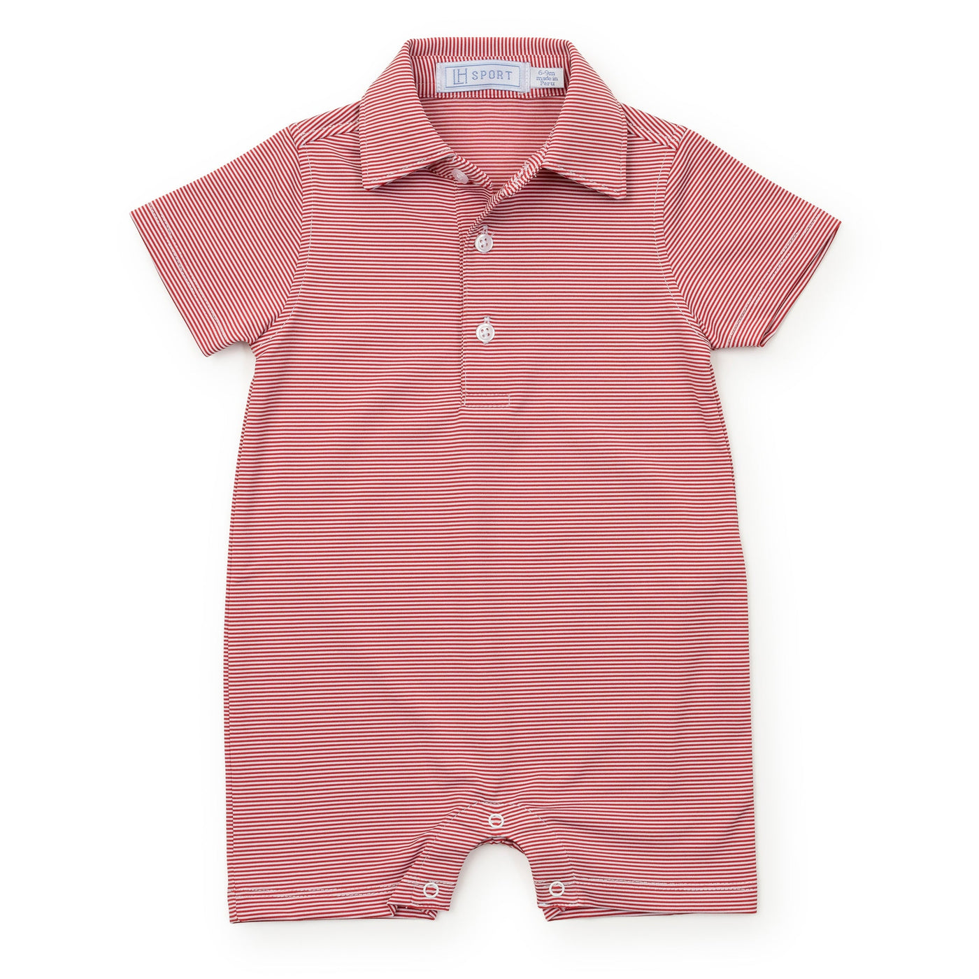 Austin Boys' Performance Shortall by LH Sport - Red Stripes