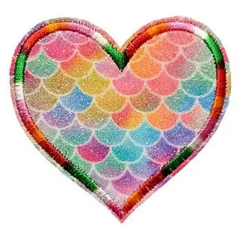 Shimmer Mermaid Heart Patch