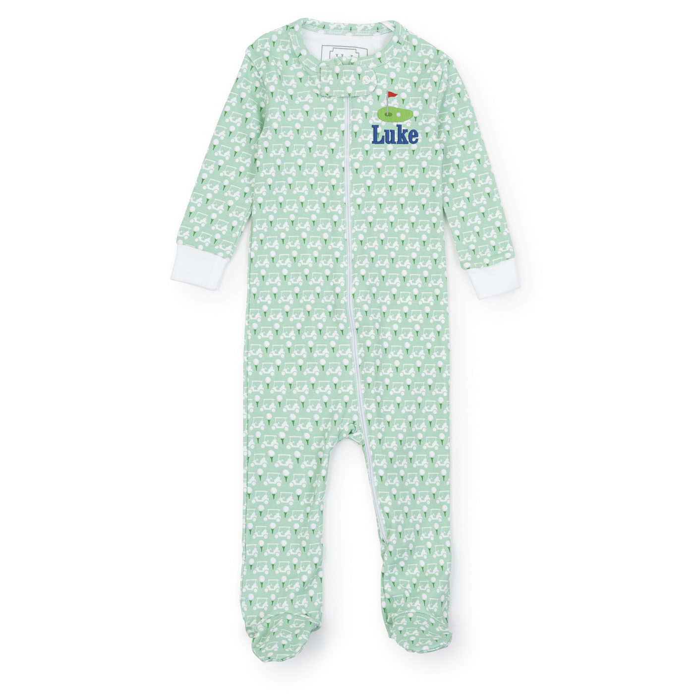 Parker Boys' Zipper Pajama - Golf Putting Green