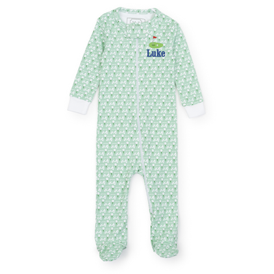 Parker Boys' Zipper Pajama - Golf Putting Green