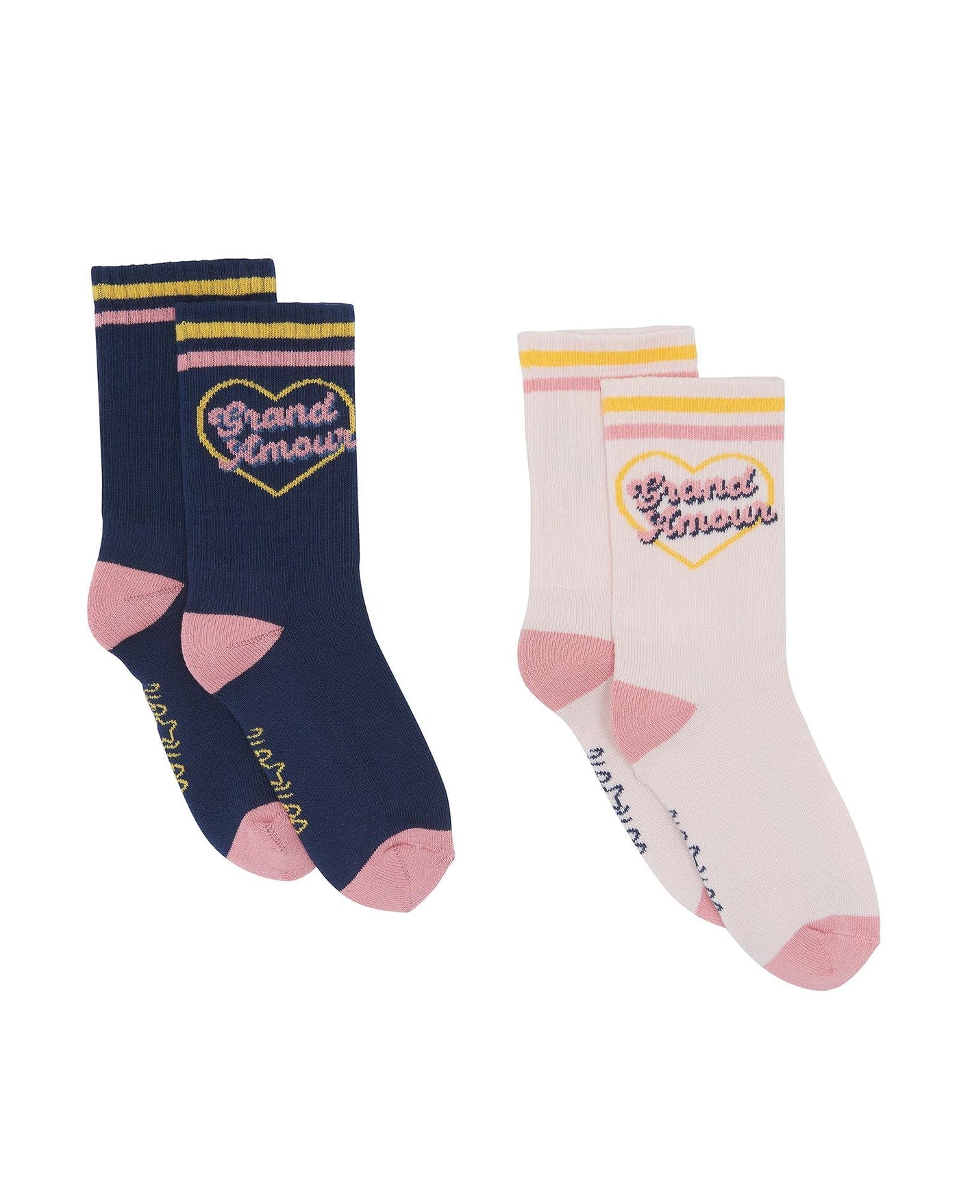 Set of Two Pairs Socks in Navy Bonton