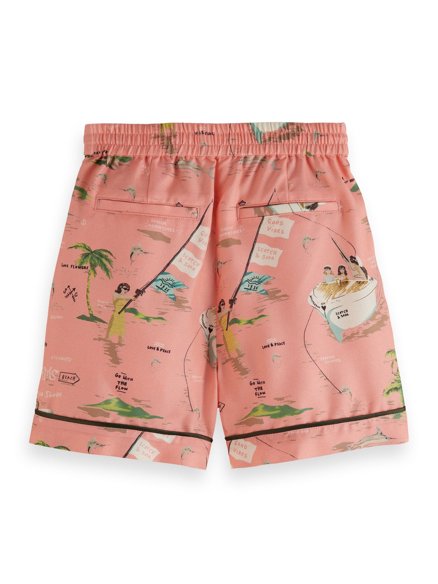 Straight Leg All-Over Printed Shorts