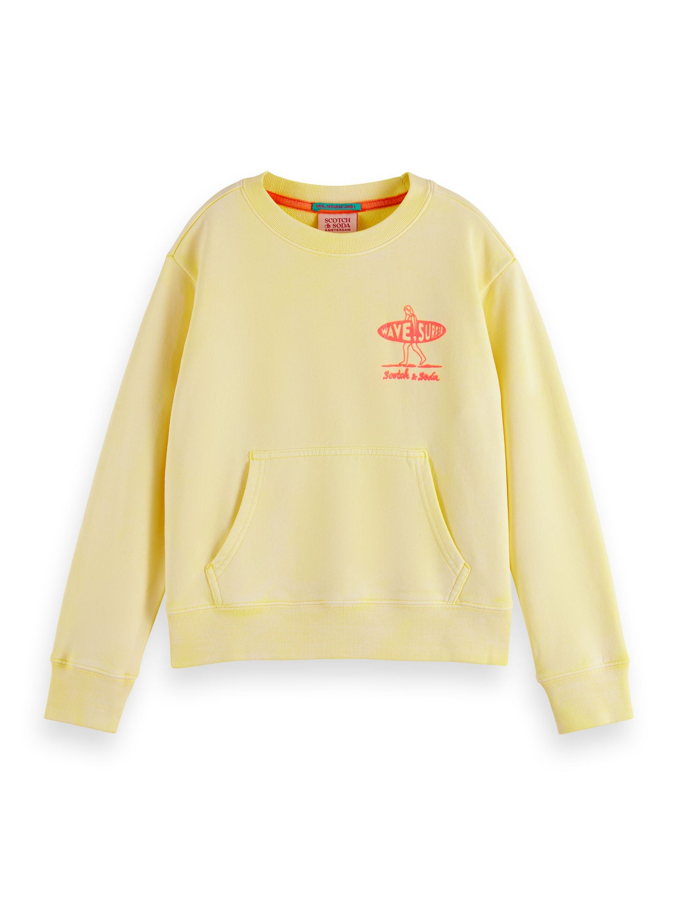 Girl Garment Dyed Poster Print Sweatshirt | Sunshine Yellow