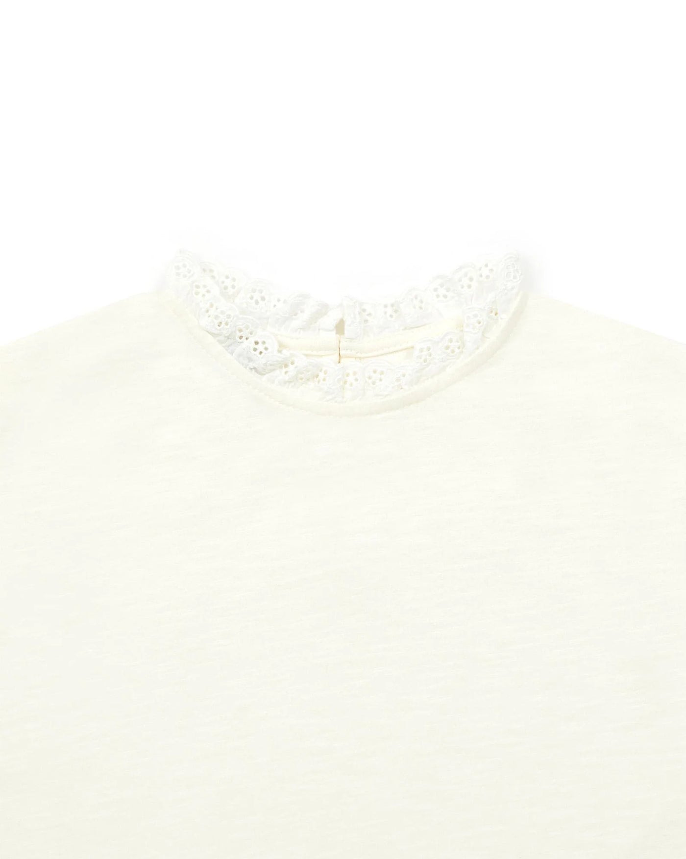 Organic Cotton Lace Collar T-Shirt