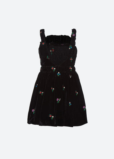 Black Rubina Embroidery Apron Dress