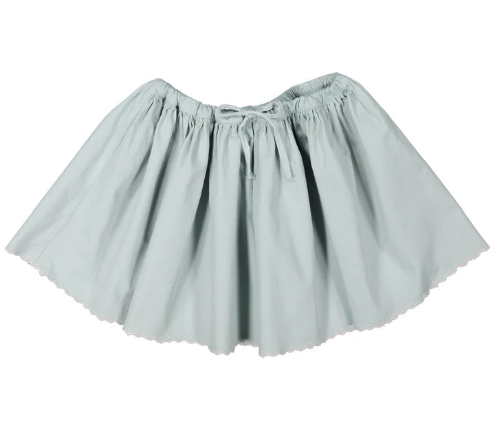 Sana Scallop Cotton Skirt | Pistachio