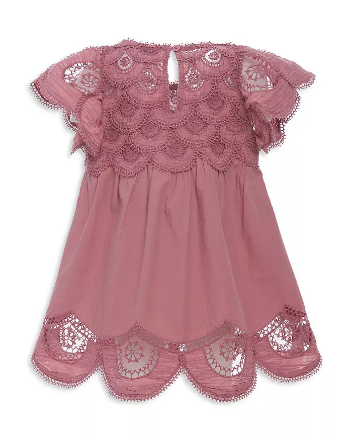 Drea Embroidery Dress | Rose