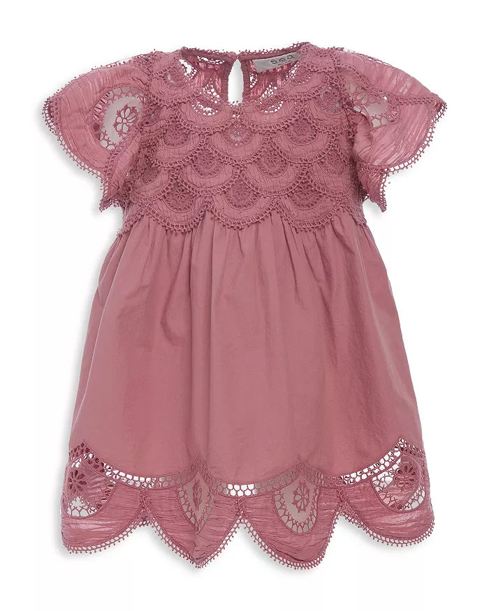 Drea Embroidery Dress | Rose