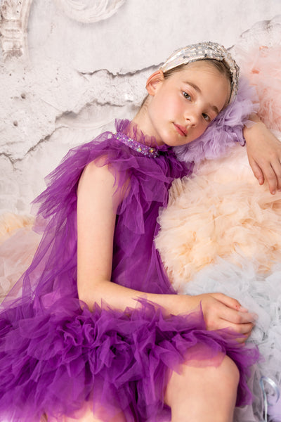 Dahlia Tulle Dress | Bright Violet