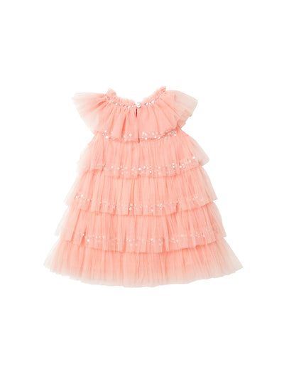 Bebe Alchemy Tulle Dress |Coral Almond