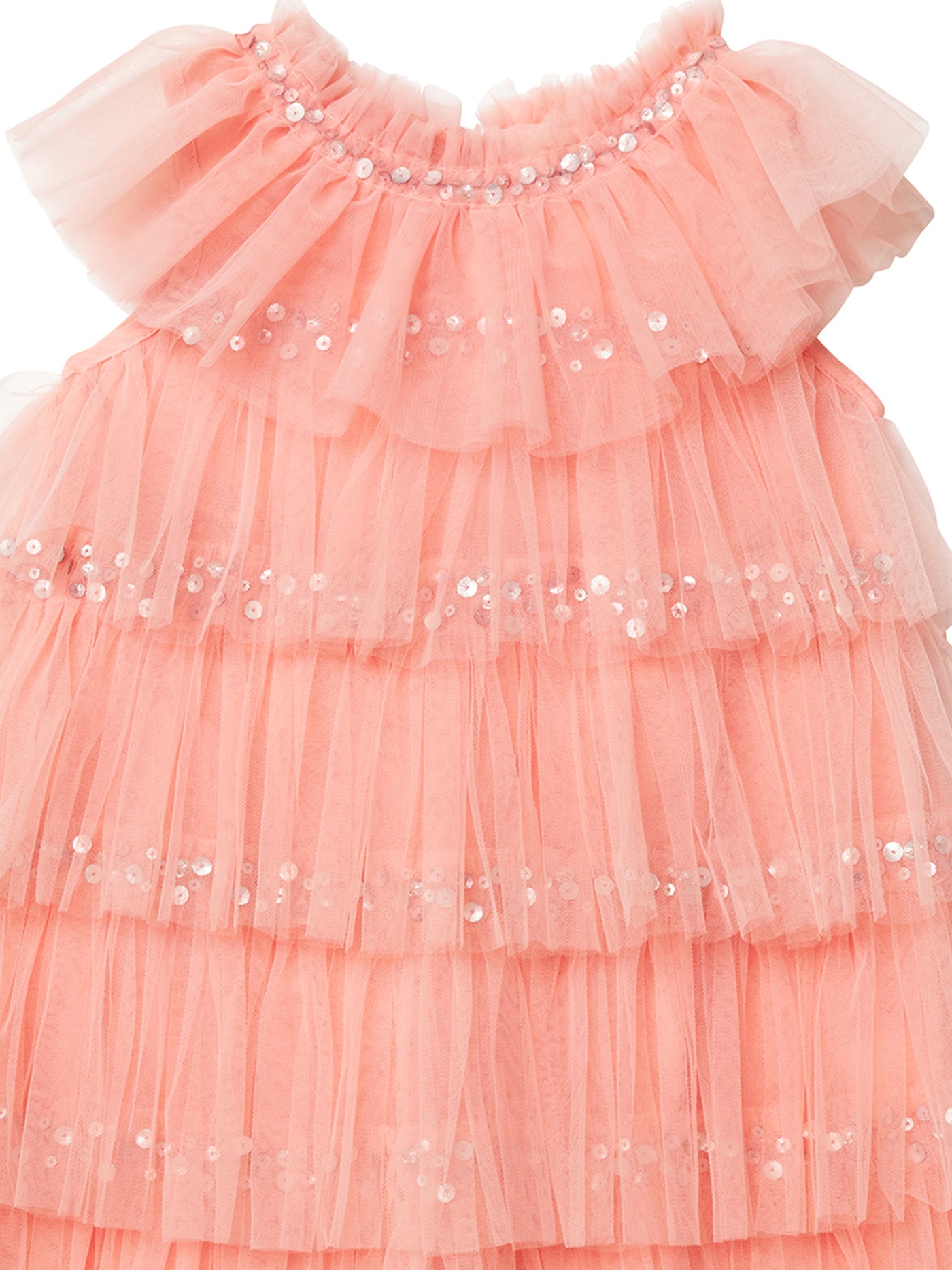 Bebe Alchemy Tulle Dress |Coral Almond