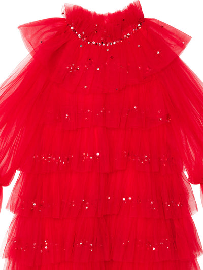 Luminous Tulle Dress | Pop Red