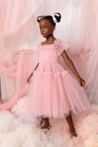 Higher Love Tulle Dress | Peach Blush