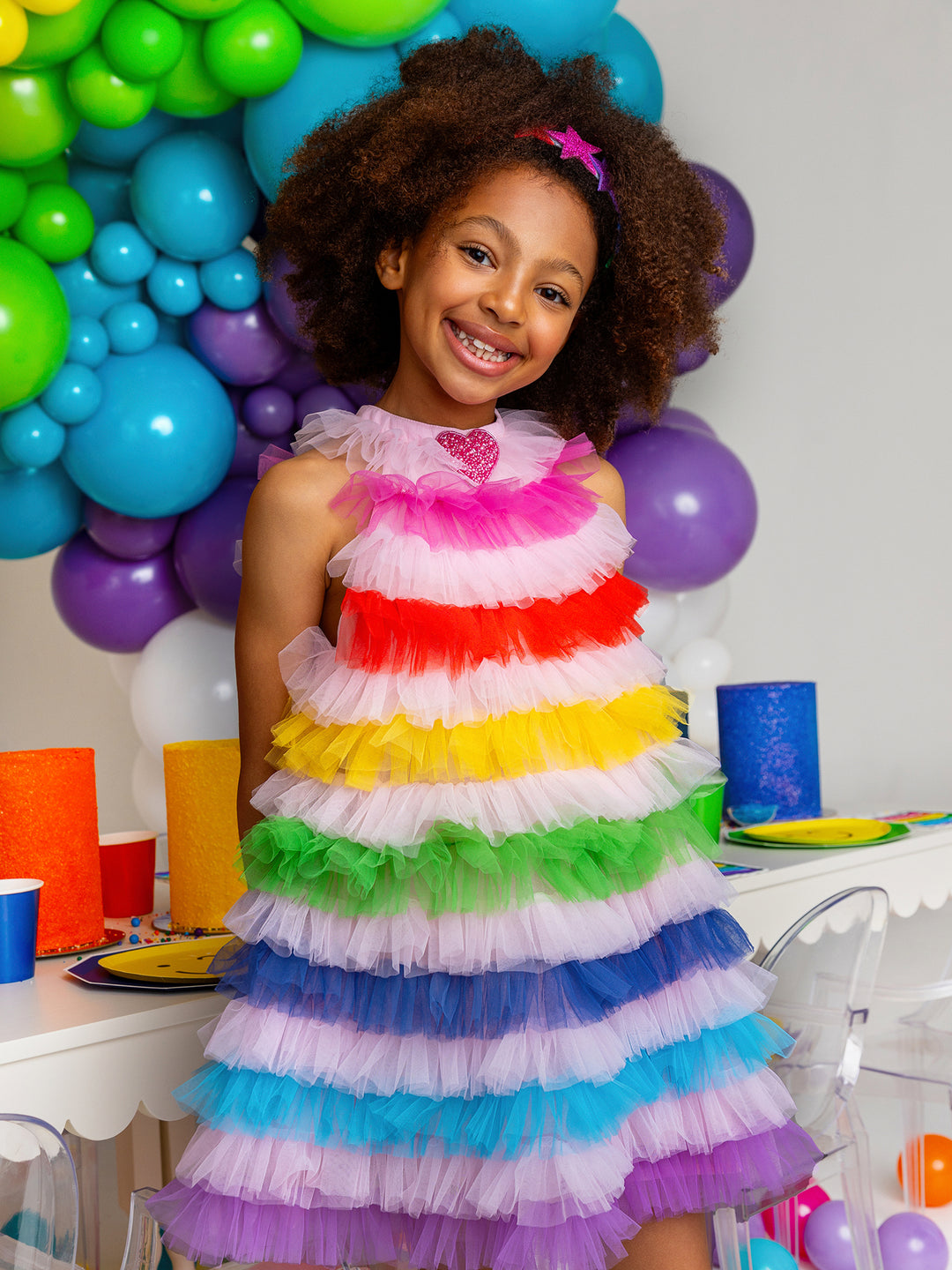 purple rainbow dress Purple Rainbow Print Skater Dress Purple / 14