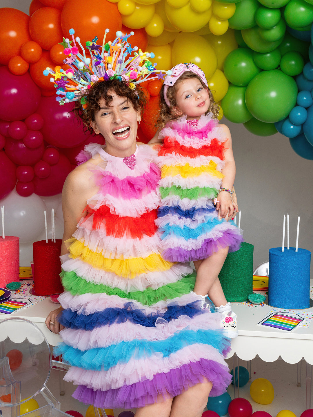 Rainbow Glow Tulle Dress