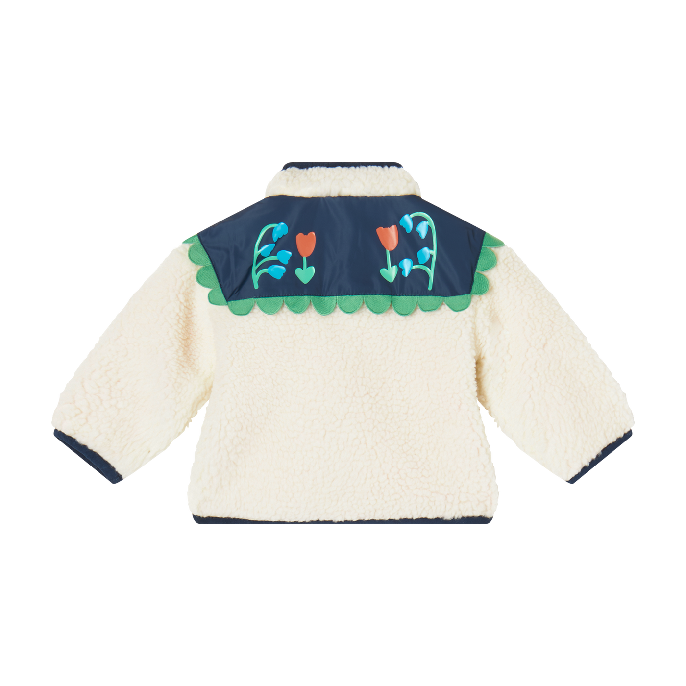 Baby Teddy Jacket With Flowers Print