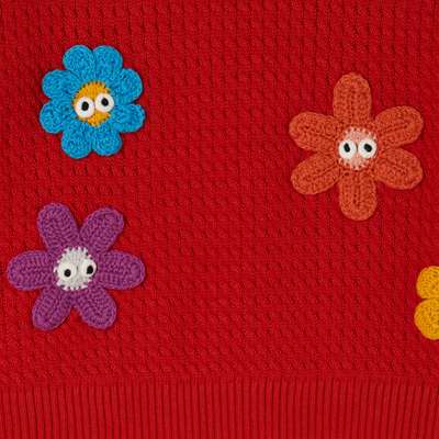 Cardigan with 3D Flowers