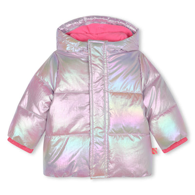 Shiny Puffer Jacket | Pink