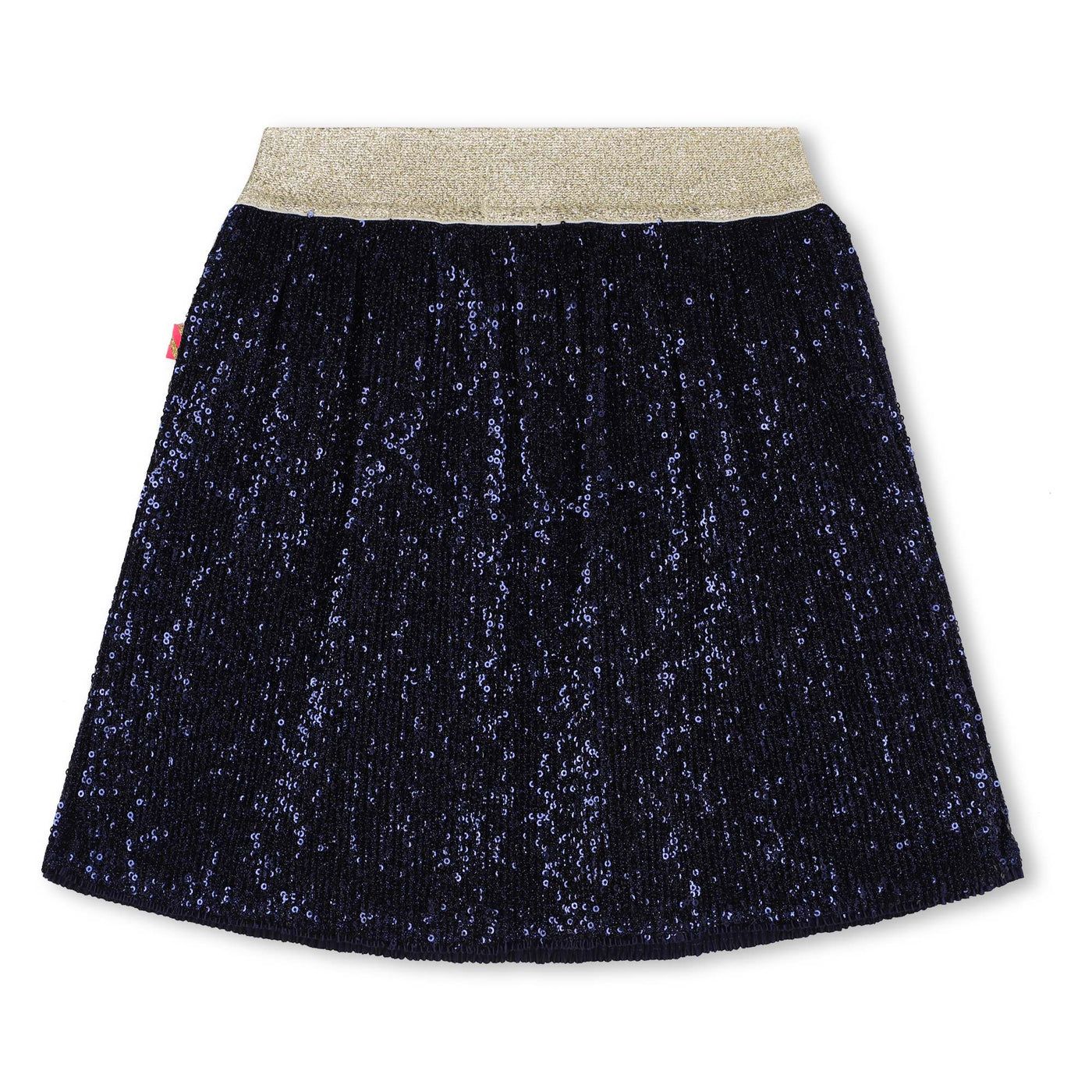 Pleated Sequin Mini Skirt