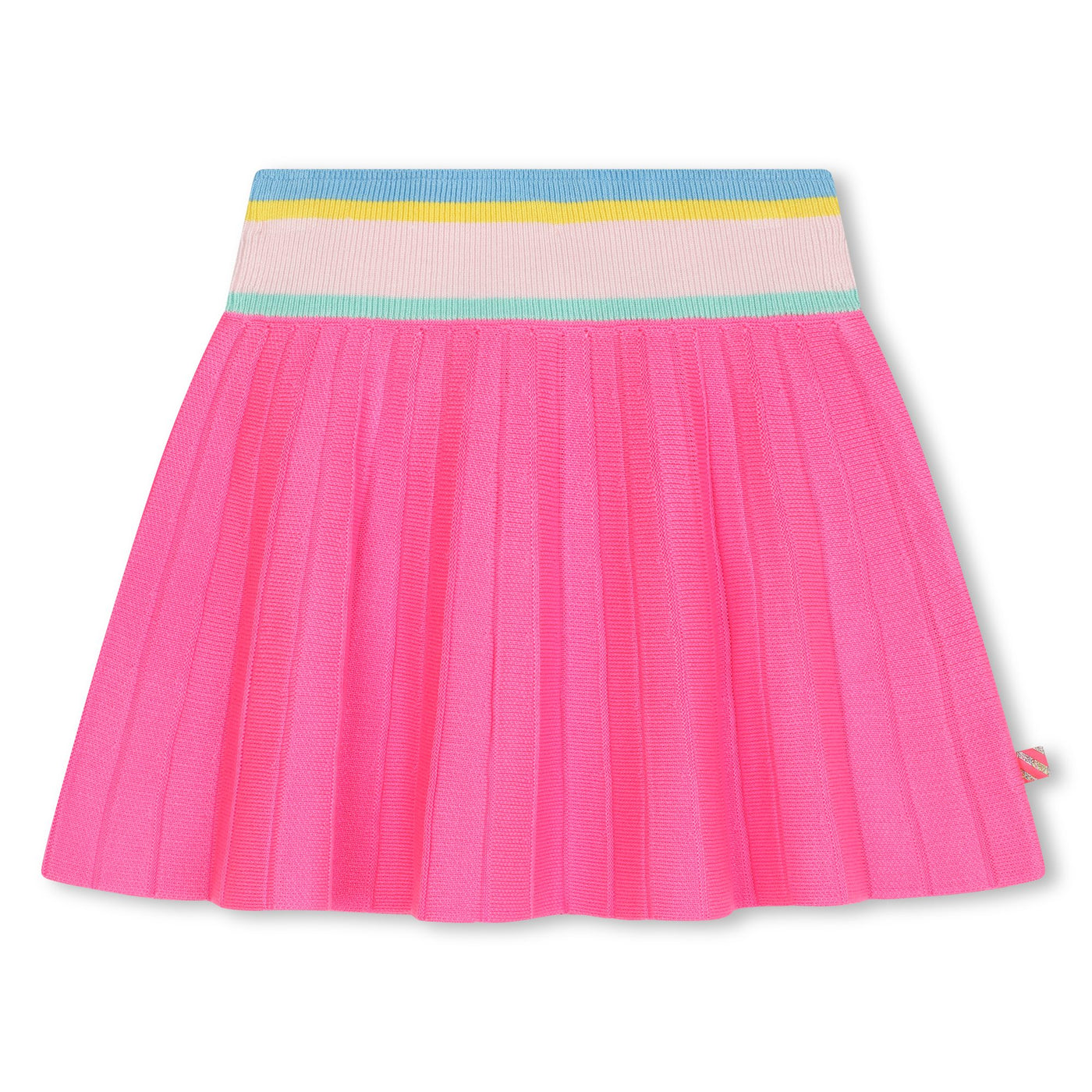 Knit Mini Skirt with Striped Waist