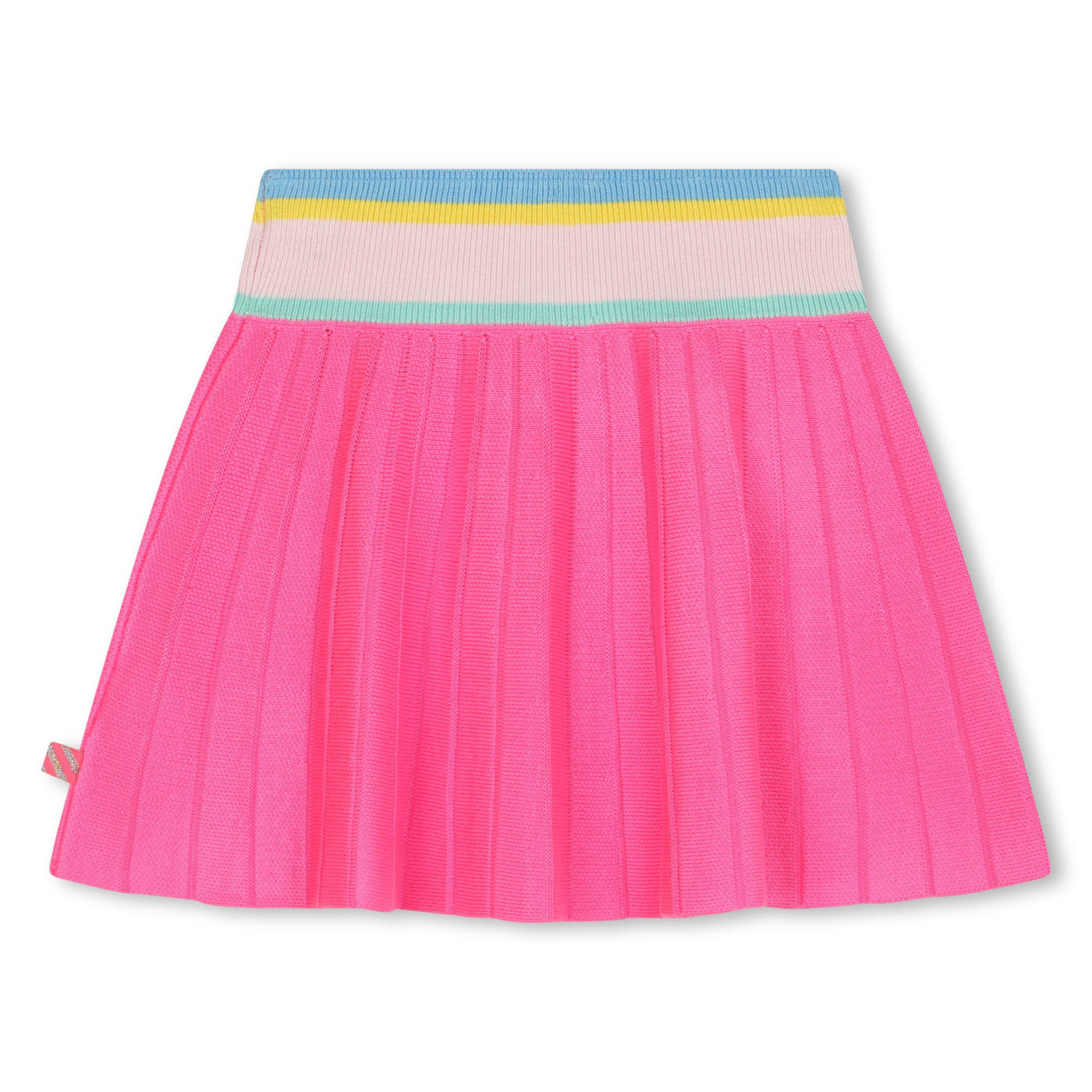 Knit Mini Skirt with Striped Waist