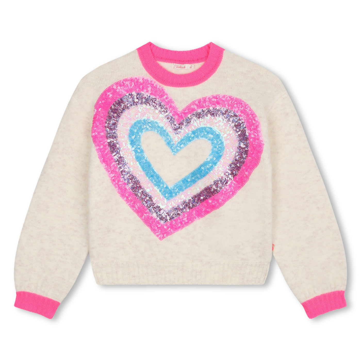 Knit Sequin Heart Sweater