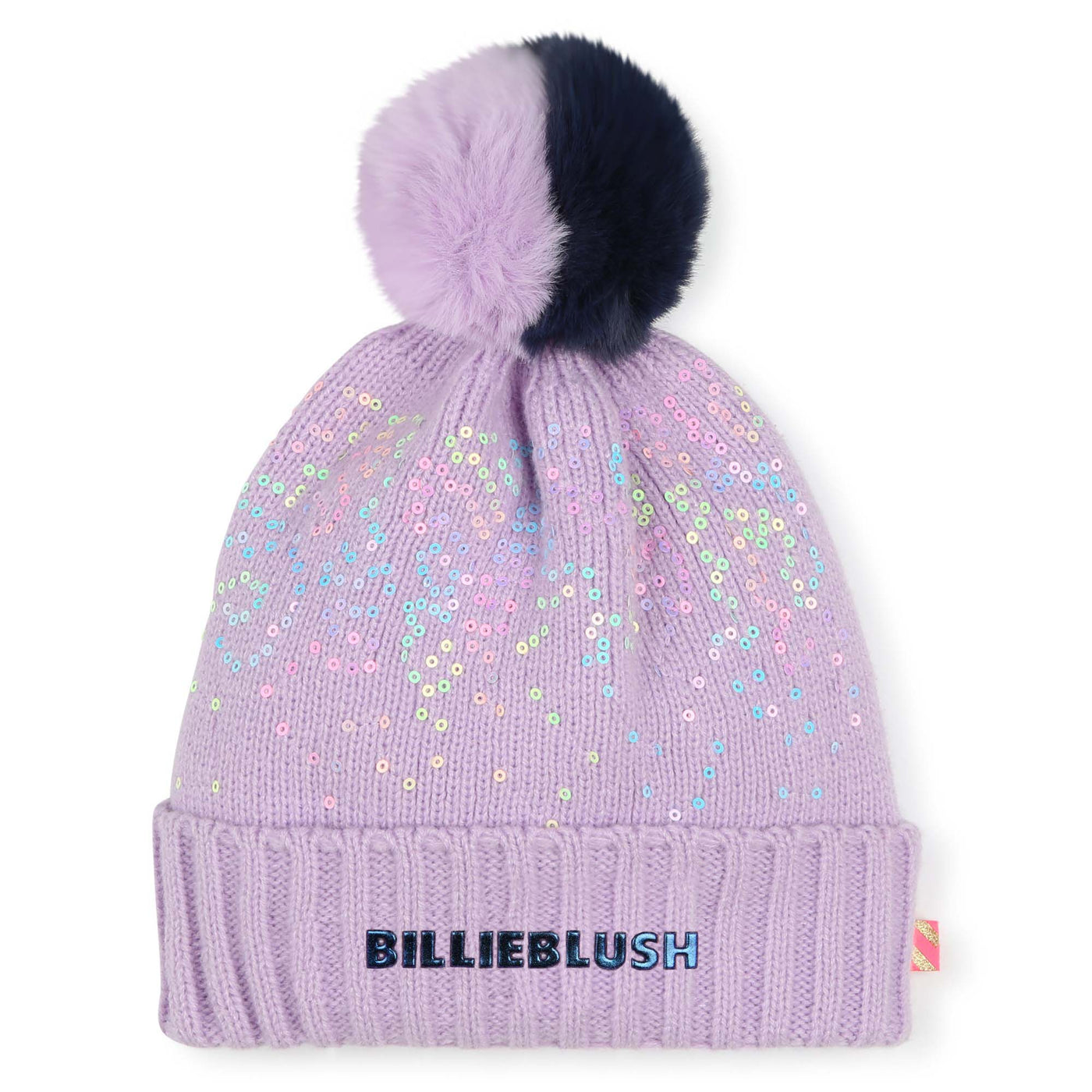 Pompom Beanie with Sequins | Lilac