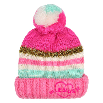 Sequin Pompom Beanie