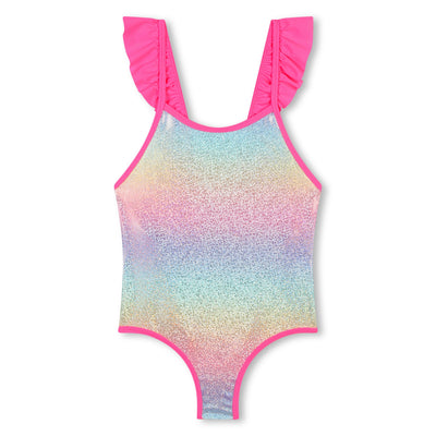 Glitter Flounce Sleeve Swimsuit