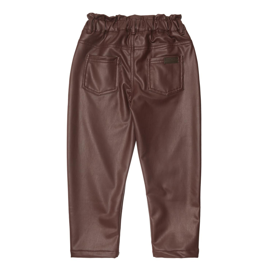 Sintetic Leather Pants in Maroon – COCO LETO