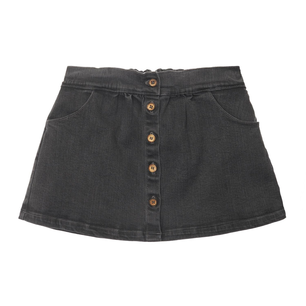 スカート andmary Kika button mini skirt black S Black High Waisted Mini Skirt With Button Details | ADFY