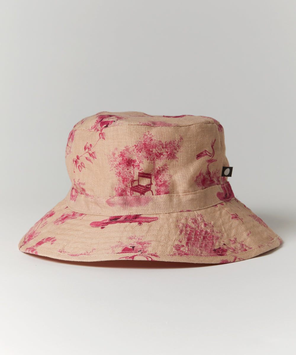 Kid Hat in Peony Toile