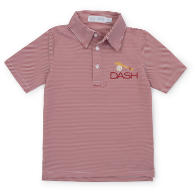 Will Boys' Performance Polo by LH Sport - Red Stripes